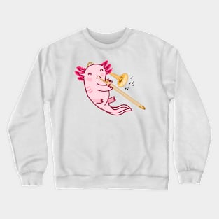 Trombone Axolotl Crewneck Sweatshirt